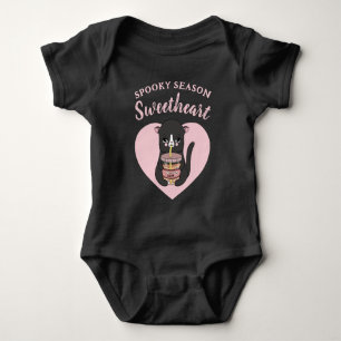 Body Para Bebê Bonito Rosa Kawaii Cat Spooky Season Sweetheart