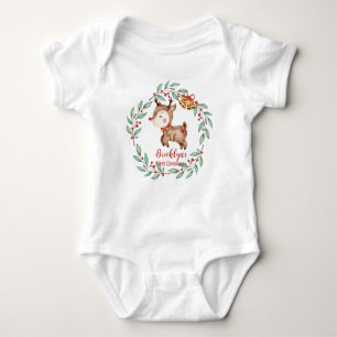 Body Para Bebê Bonito Rudoph Red Nose Reindeer de Natal Aniversár