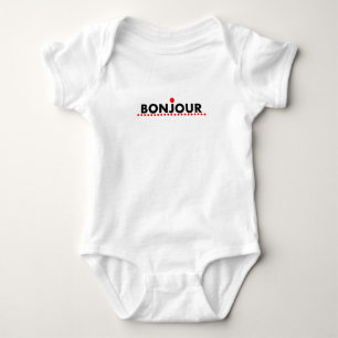 Body Para Bebê Bonjour, bom dia em francês, ideia engraçada de 