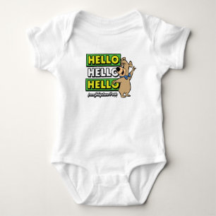 Body Para Bebê Boo-Boo Bear Olá Olá, Olá, Jellystone