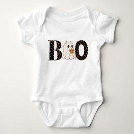 Body Para Bebê Boo Candy Corn Lettering com Ghost e Confetti