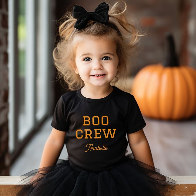 Body Para Bebê Boo Crew Monograma Halloween (Criador carregado)
