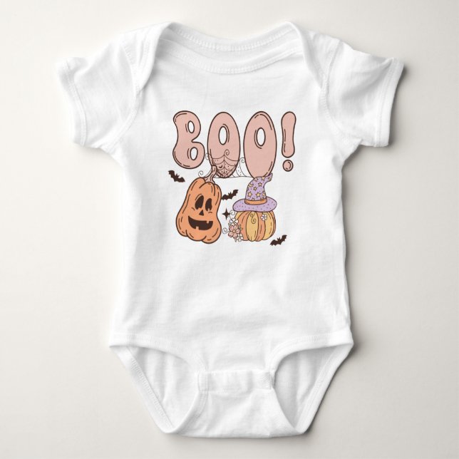 Body Para Bebê Boo do Halloween (Frente)