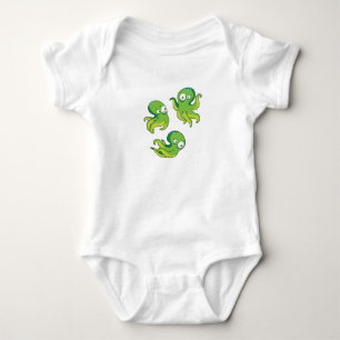 Body Para Bebê Boo Octopus Green Kids Clothing & Décor