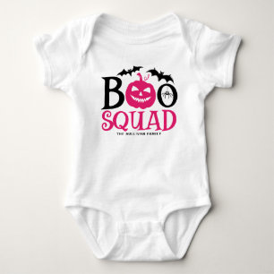 Body Para Bebê Boo-Quente Rosa Esquadrão Spooktering Apontando Di