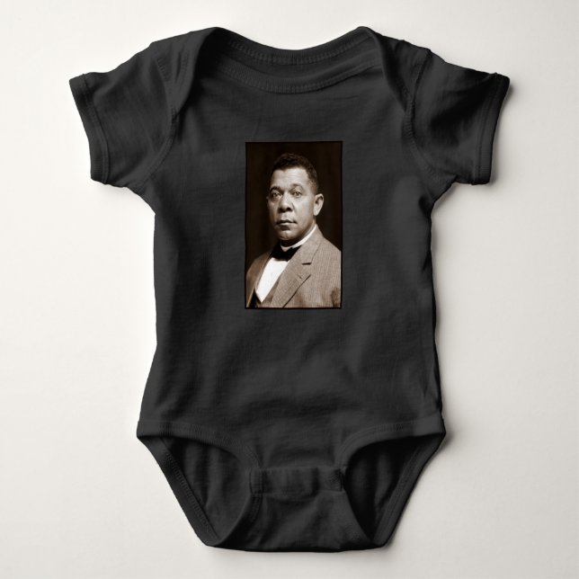 Body Para Bebê Booker Washington: Educador Afro-Americano (Frente)