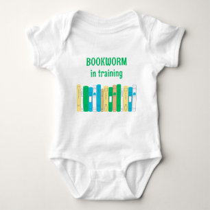 Body Para Bebê Bookworm Engraçado no Treinamento