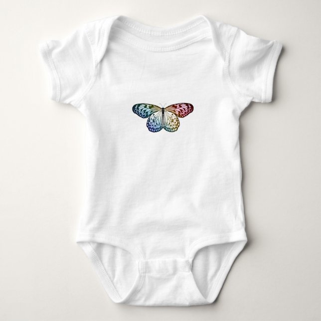 Body Para Bebê Borboleta Arco-Íris (Frente)