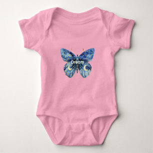 Body Para Bebê Borboleta Azul Estrelas