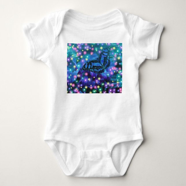Body Para Bebê Borboleta Azul Mágica (Frente)