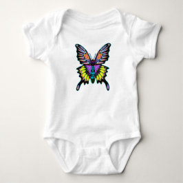 Body Para Bebê Borboleta Brilhante Colorida