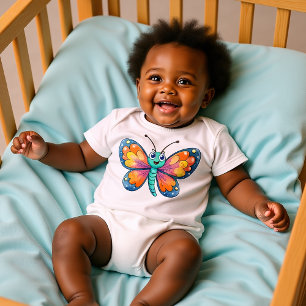 Body Para Bebê Borboleta cônica