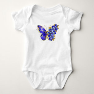 Body Para Bebê Borboleta Flor Sapphire