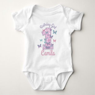 Body Para Bebê Borboleta Primeiro aniversário virando borboleta
