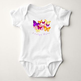 Body Para Bebê Borboletas Coloridas Personalizadas Bebê Roupa