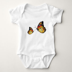 Body Para Bebê Borboletas desenho de aquarelaBebê Jersey Bodycase