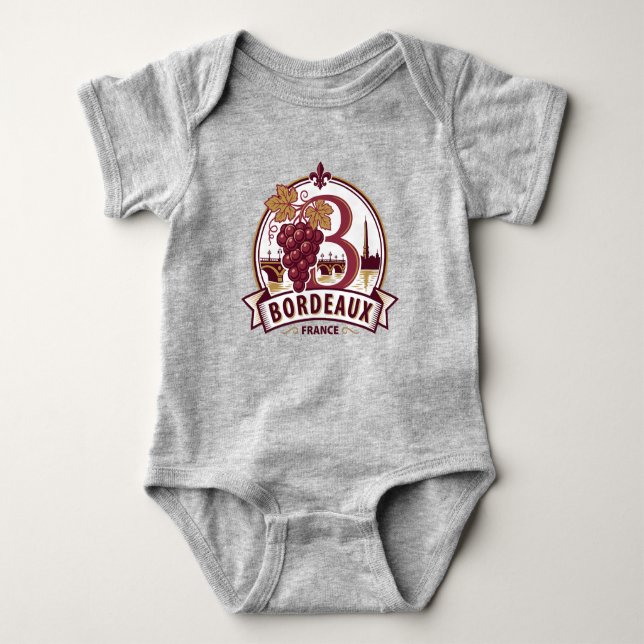 Body Para Bebê Bordéus França (Frente)