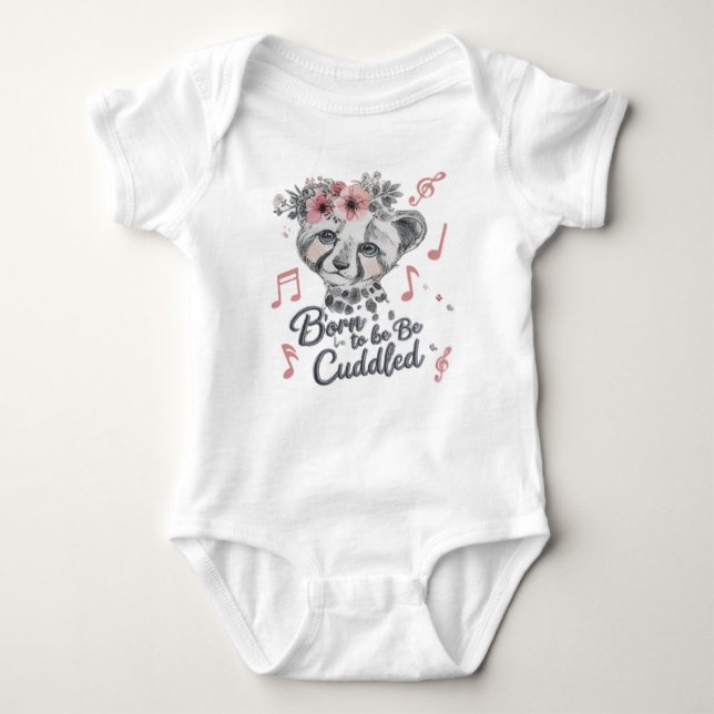 Body Para Bebê Born to Be Cuddled 🐘💪✨ (Frente)