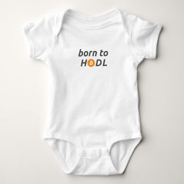 Body Para Bebê Born to HODL Baby Bodysuit (Frente)
