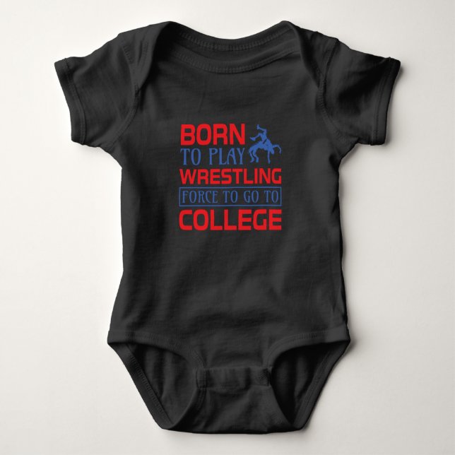 Body Para Bebê Born To Play Wrestling (Frente)