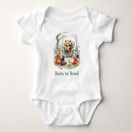 Body Para Bebê Born to Read Cute Animal Story Time White