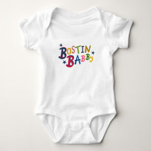 Body Para Bebê BOSTIN BABBY Black Country Palavras Baby Bodydress