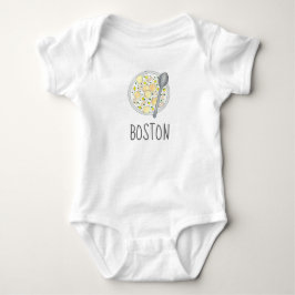 Body Para Bebê BOSTON Baby Massachusetts Clam Chowder Foodie Soup