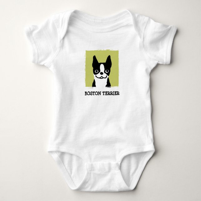 Body Para Bebê Boston Terrier| Face Cachorra (Frente)