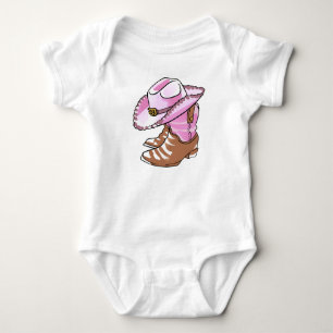 Body Para Bebê Botas e chapéu da vaqueira