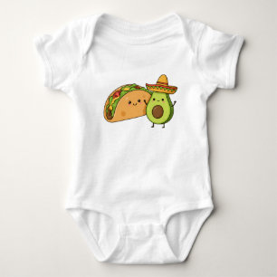 Body Para Bebê Bout Cute Funny Abacate & Taco 