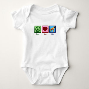 Body Para Bebê Boxers de Amor pela Paz Cão-de-Obra