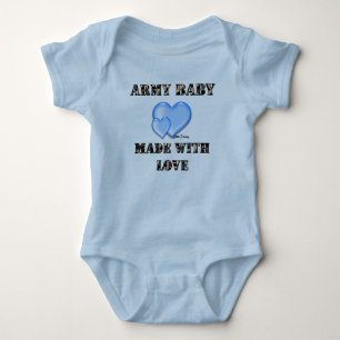 Body Para Bebê Boy Army Baby Made with Love by Dani
