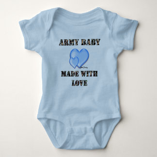Body Para Bebê Boy Army Baby Made with Love by Dani