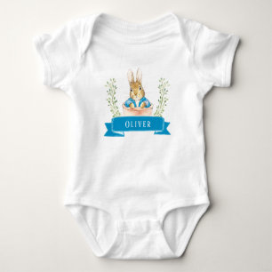 Body Para Bebê Boy Peter Rabbit Blue Bebê Costumado