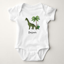 Body Para Bebê Brachiosaurus Feliz Dinossauro Com Nome Personaliz