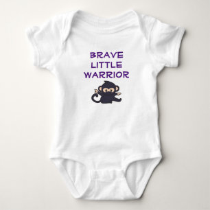 Body Para Bebê Braço do Guerreiro Engraçado Cartoon Ninja Monkey