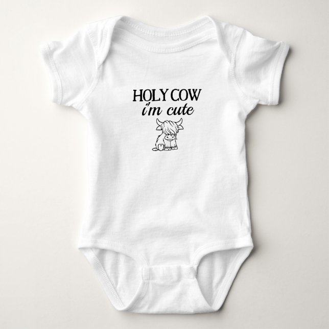Body Para Bebê Branca de Santa Imagem Personalizada Moderna (Frente)