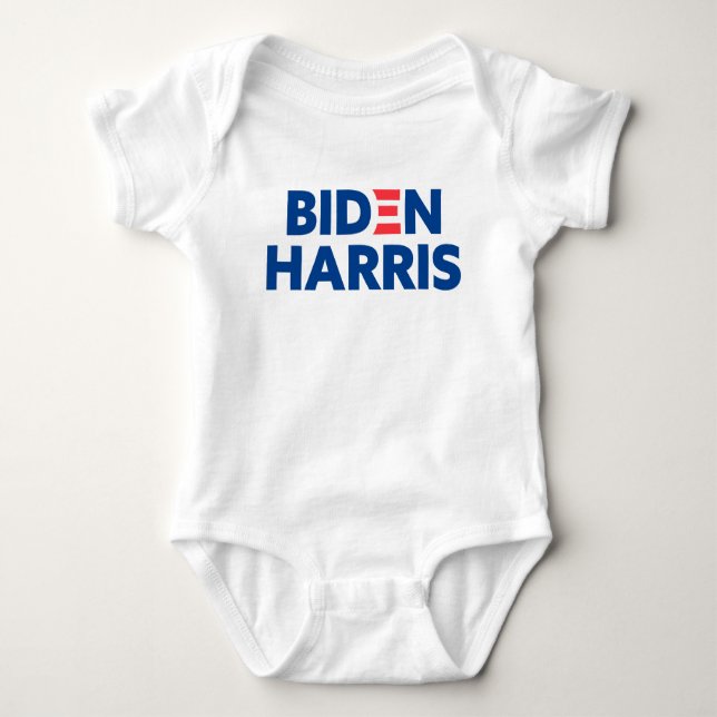 Body Para Bebê Branca de Suporte Eleitoral Biden / Harris (Frente)
