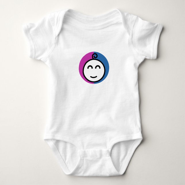 Body Para Bebê Branco de traje (Frente)