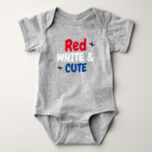 Body Para Bebê Branco e bonito vermelhos