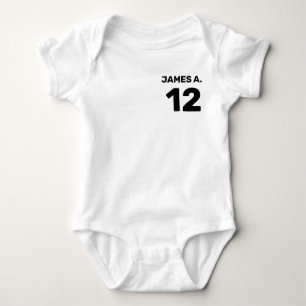 Body Para Bebê Branco personalizável (design frontal esquerda e t