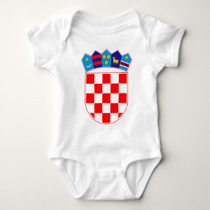 Body Para Bebê Brasão de Croatia, emblema croata, Hrvatska