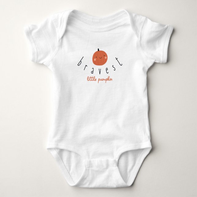 Body Para Bebê bravest little pumpkin Baby Bodysuit One-Piece (Frente)
