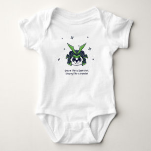Body Para Bebê Bravo como um samurai forte como um panda