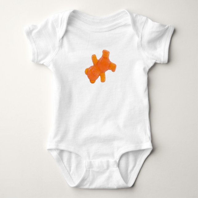 Body Para Bebê Breakdance Orange Gummy Bear - Sweet & Cool Baby  (Frente)