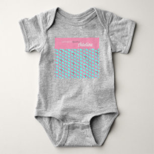 Body Para Bebê BREVE PADRÃO Cor-de-rosa, cor-de-rosa, personaliza