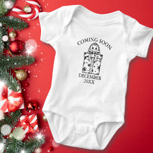 Body Para Bebê Brevemente Virá a Revelação da Gravidez no Natal