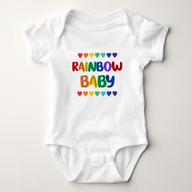 Body Para Bebê Bright "Rainbow Baby" Design Bebê Bebê (Frente)