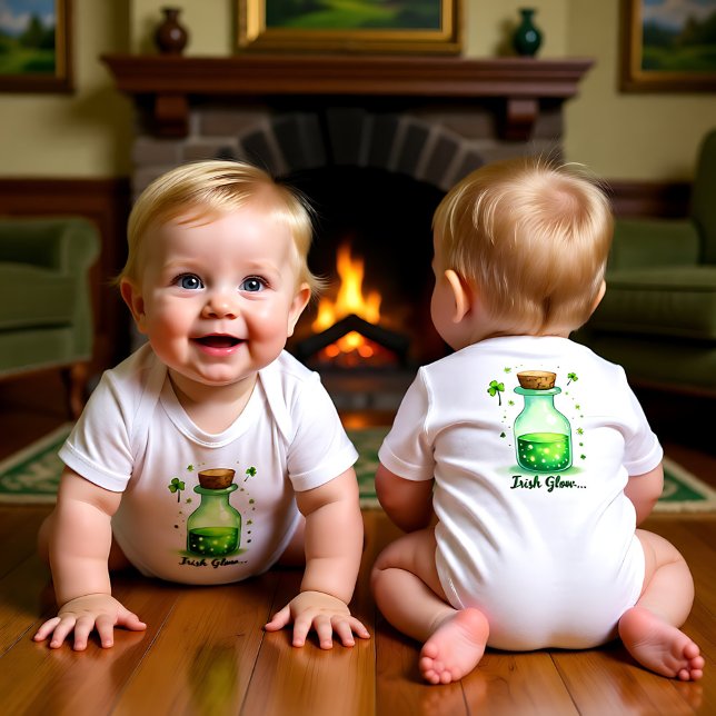 Body Para Bebê Brilho Irlandês – para Pequenos Duendes Mágicos (Irish Glow – for Magical Little Munchkins Baby Bodysuit)