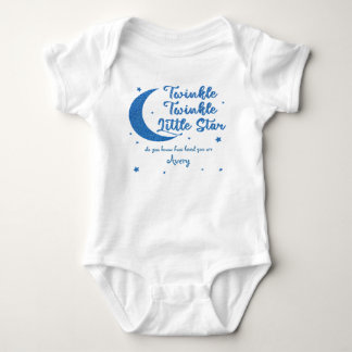 Body Para Bebê Brilho personalizado pequeno estrelado